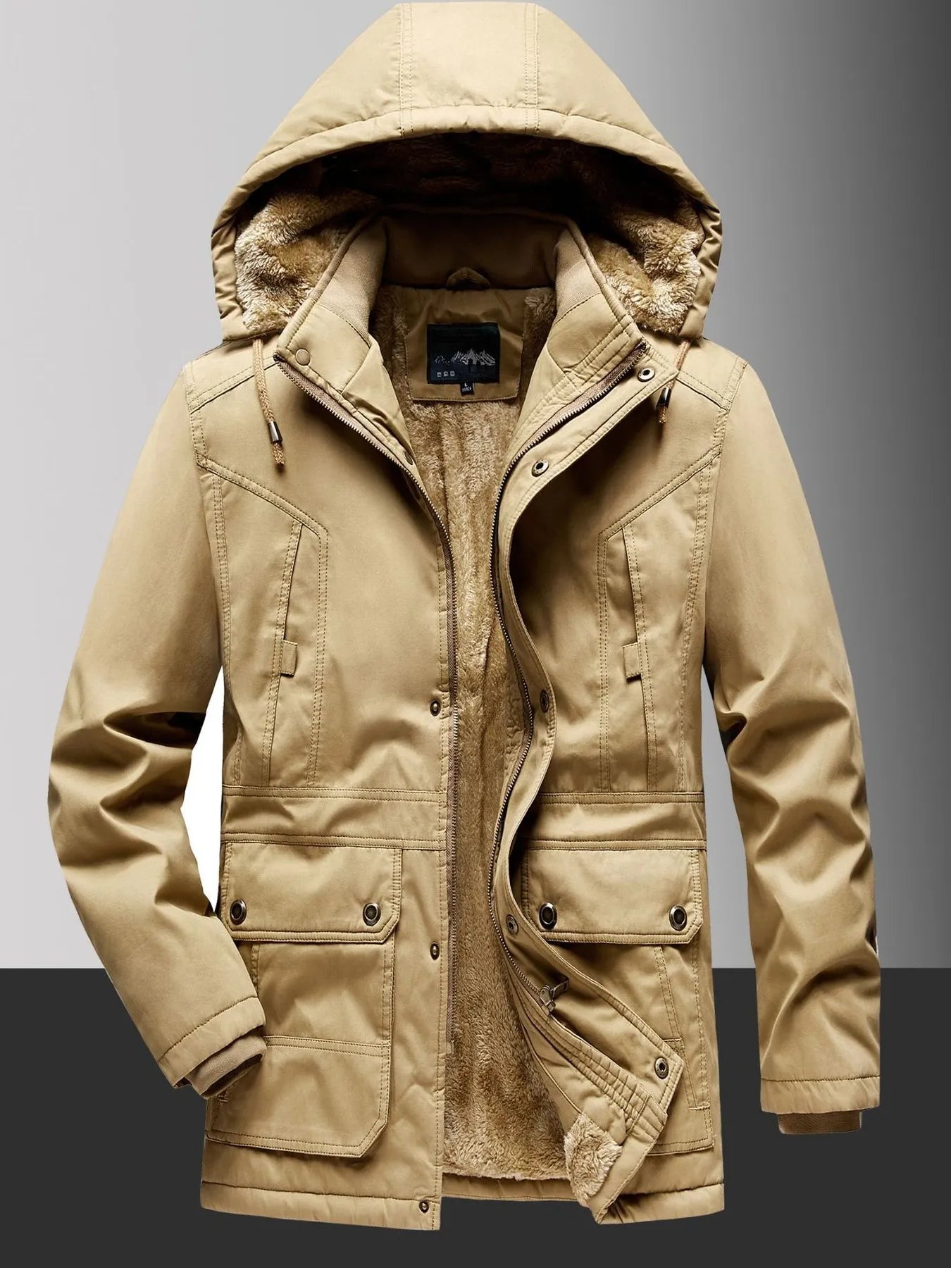 PolarGuard Men's Hooded Plus Coat THRIXINE