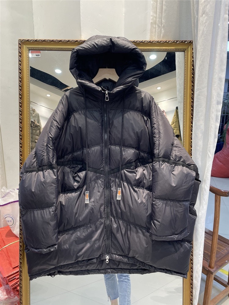 Plus Size White Duck Down Loose Down Jacket Pi-Mart