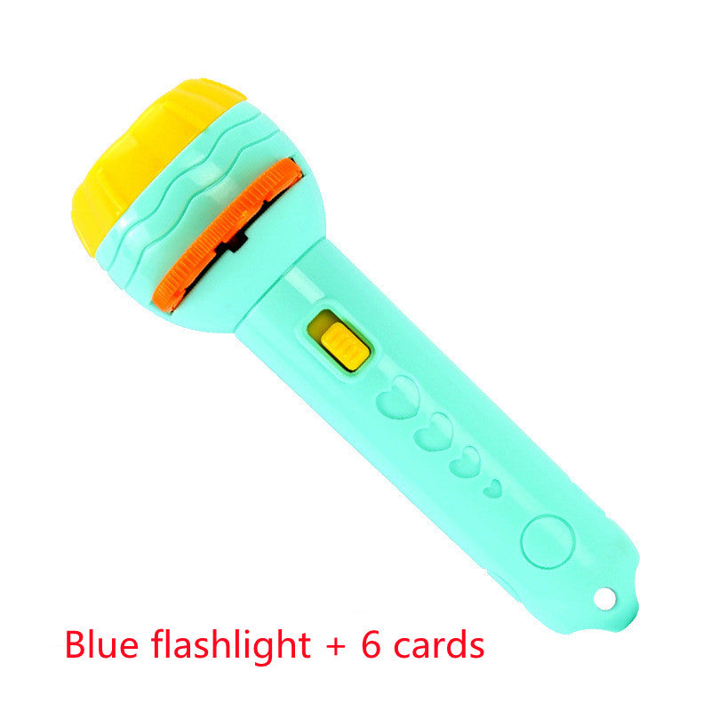 Cartoon Projection Flashlight 80 Patterns Creative Children Flashlight Toy Projector Baby Toys Bedtime Story Book Pi-Mart