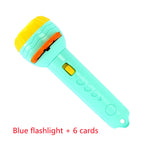 Cartoon Projection Flashlight 80 Patterns Creative Children Flashlight Toy Projector Baby Toys Bedtime Story Book Pi-Mart