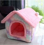 Foldable Dog House Pet Cat Bed Winter Dog Villa Sleep Kennel Removable Nest Warm Enclosed Cave Sofa Pets Supplies Pi-Mart
