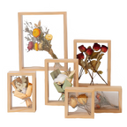 Wood Dried Flower Picture Frame Home Decor Transparent Picture Frame