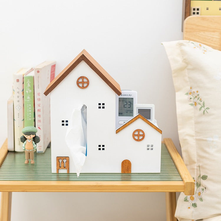 Multi-functional Tissue Box Remote Control Storage Coffee Table Tissue Box Pi-Mart