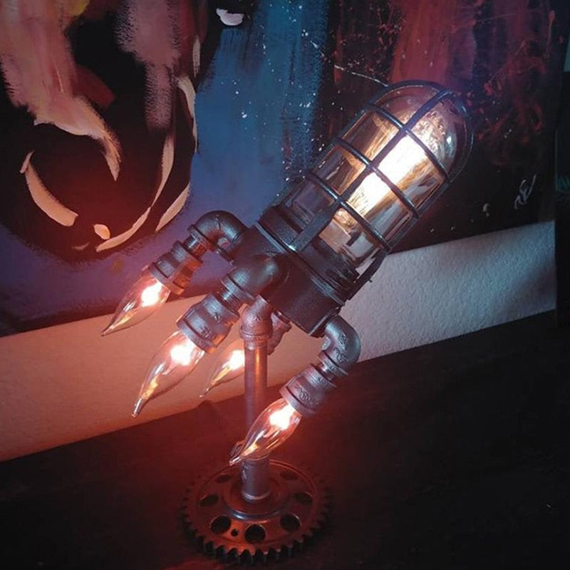 Vintage Steampunk Rocket Table Lamp - SJB-DIAMOND ELITES