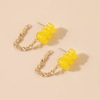 Cute Acrylic Gummy Bear Dangle Earrings Pi-Mart