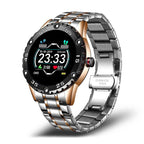 New Smart Watch For Men  With IP67 Waterproof Protecion and Heart Rate Fitness Tracker Pedometer For Android and IOS sistems Steel Band Sports Men Smart Watch - SJB-DIAMOND ELITES