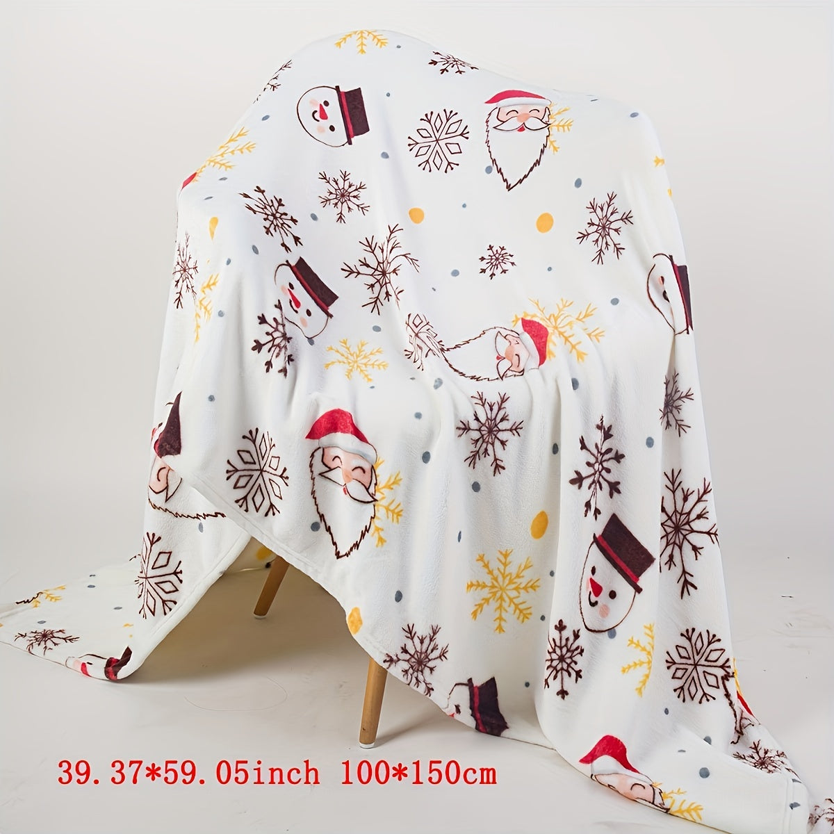 1pc Christmas Plush Bed Blanket, Soft Comfortable Blanket For Sofa Office Bed Camping Travelling Christmas Gift Lootquake LLC
