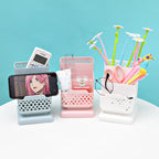 Rattan Woven Hollow Pen Storage Box Pen Barrel Makeup Brush Holder