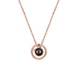 S925 Silver Necklace Female Language Projection