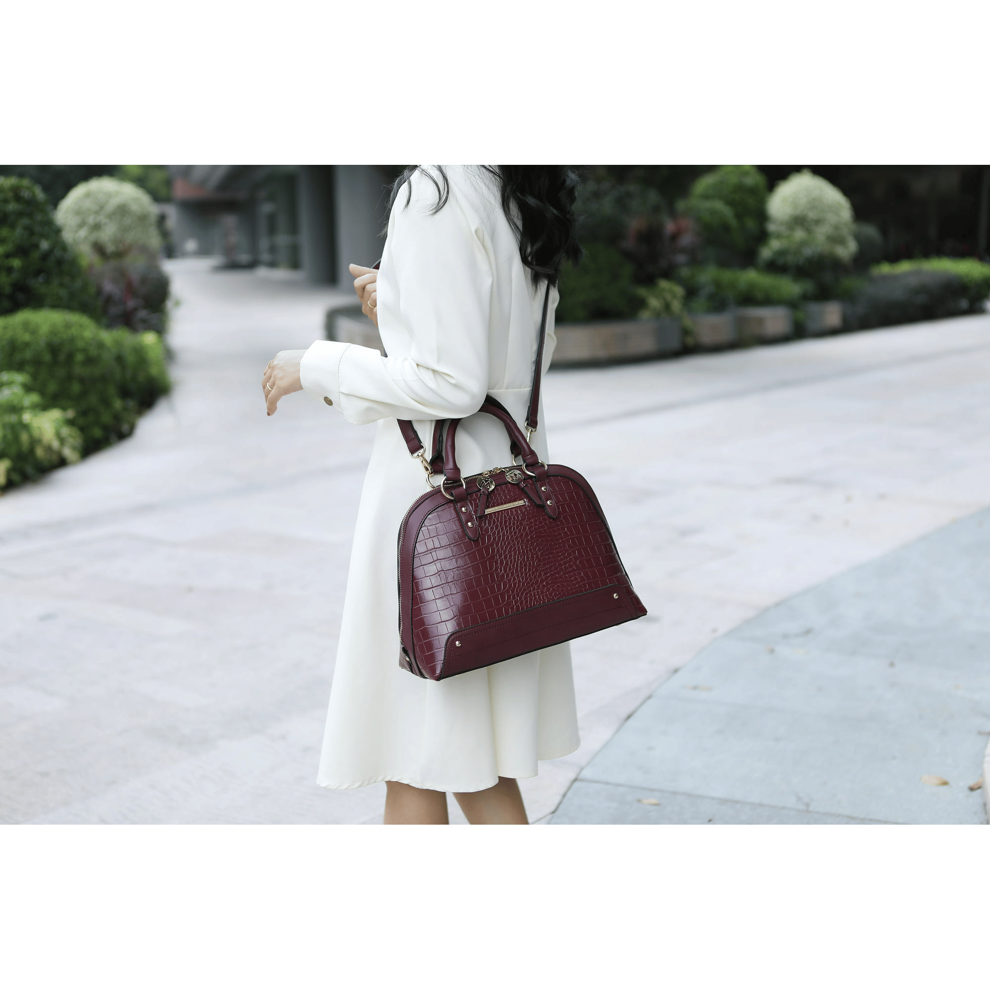 MKF Collection Nora Croco Satchel Handbag by Mia k. (Color Navy) EasyOptionXY LLC