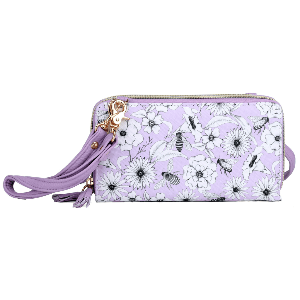 Julia Buxton Women's Bees & Flowers Ultimate Organizer, Lilac