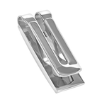 Men's Stainless Steel Check Money Clip EasyOptionXY LLC