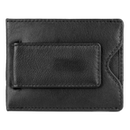J. Buxton Men's Emblem Front Pocket Magnetic Money Clip Leather, Black