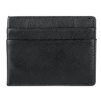 J. Buxton Men's Emblem Front Pocket Magnetic Money Clip Leather, Black