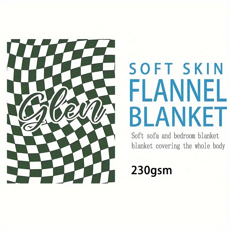 1pc Custom Blanket Vintage Striped Name Custom Blanket Soft Flannel Sofa Blanket TV Blanket Personalized Custom Blanket Exclusive Gift Blanket Lootquake LLC