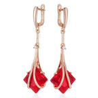 French Hollow Pattern Heart-shaped Earrings