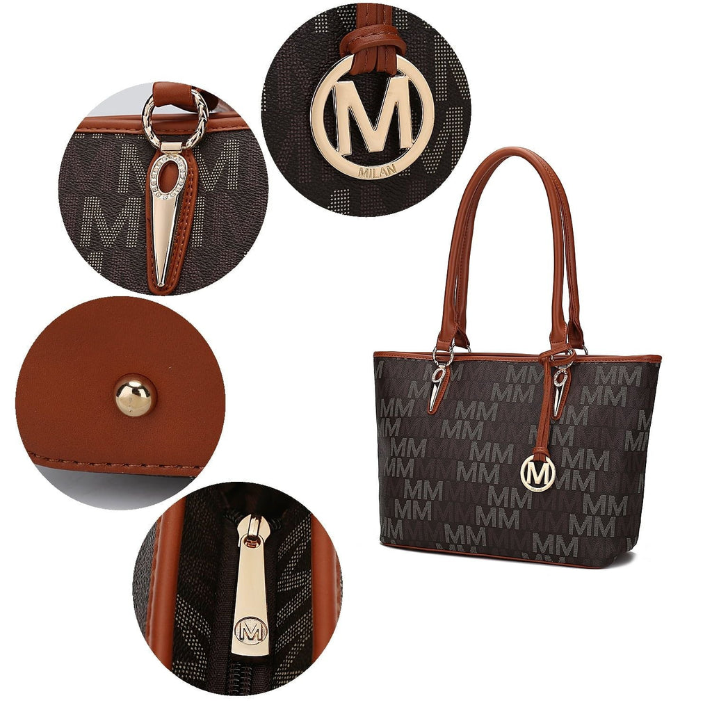 MKF Collection Alexy M Signature Tote Set by Mia K., 4-Piece, (Color Burgundy) EasyOptionXY LLC