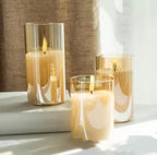 Electroplated Glass LED Electronic Candle Lights Wholesale Rechargeable Pi-Mart