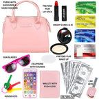 Little Girls Purse, Click N' Play Pretend Play Purse 20 Piece Set, Toys for Girls 3+, Toy Purse with Makeup, Smartphone, Wallet, Keys, Sunglasses EasyOptionXY LLC