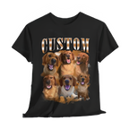 Personalised Pet Bootleg t shirt, Dog Collage t shirt Dog Picture Tee Unisex Top Pi-Mart