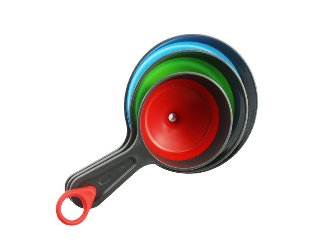 Kitchen Gadget Wide Mouth Narrow Mouth Folding Plastic Funnel Three-piece Suit Pi-Mart