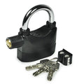 Black Waterproof Siren Alarm Padlock Alarm Lock For Bike Motorcycle Bicycle Safety Perfect With 110dB Alarm Pi-Mart