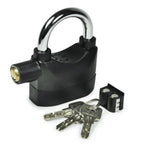 Black Waterproof Siren Alarm Padlock Alarm Lock For Bike Motorcycle Bicycle Safety Perfect With 110dB Alarm Pi-Mart