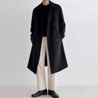 Men's Wool Overcoat, Thick And Loose Wool Jacket Pi-Mart