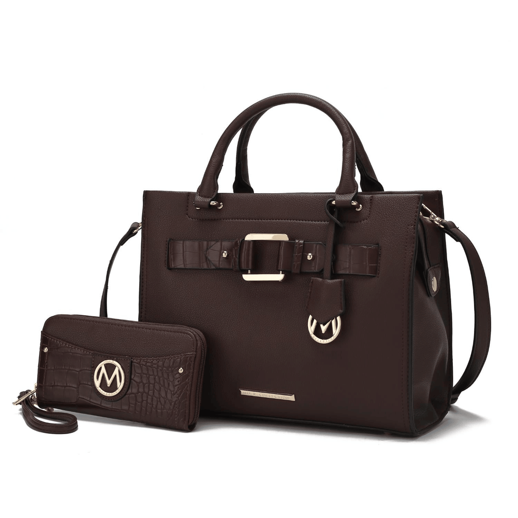 MKF Collection Virginia Vegan Leather Women's Tote Bag by Mia K with Wallet -2 pieces EasyOptionXY LLC