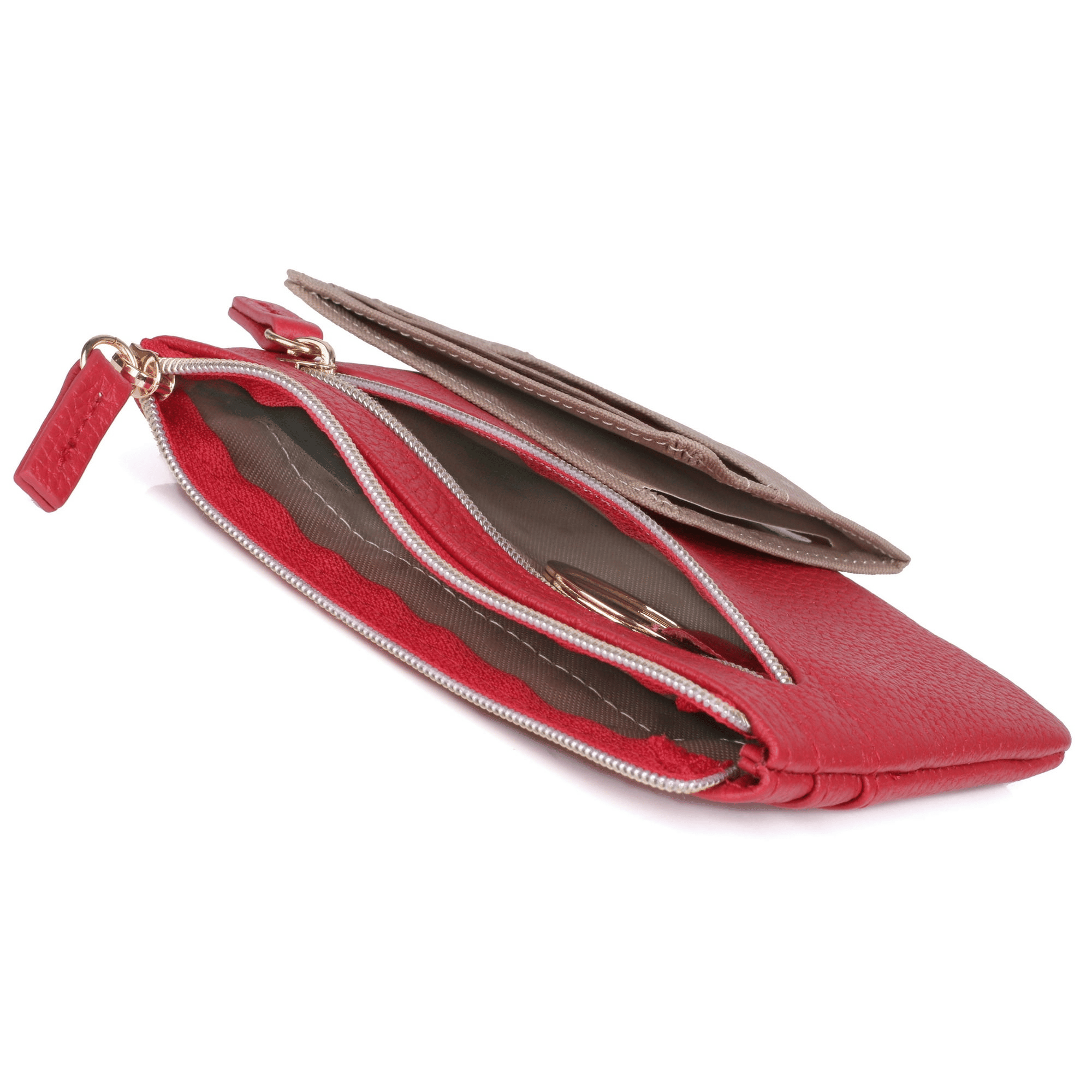 Dopp Women's Pik-Me-Up Large ID Coin Card Case Leather, Red EasyOptionXY LLC
