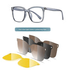 Polarized Glasses Clip Myopia Night Vision Sunglasses