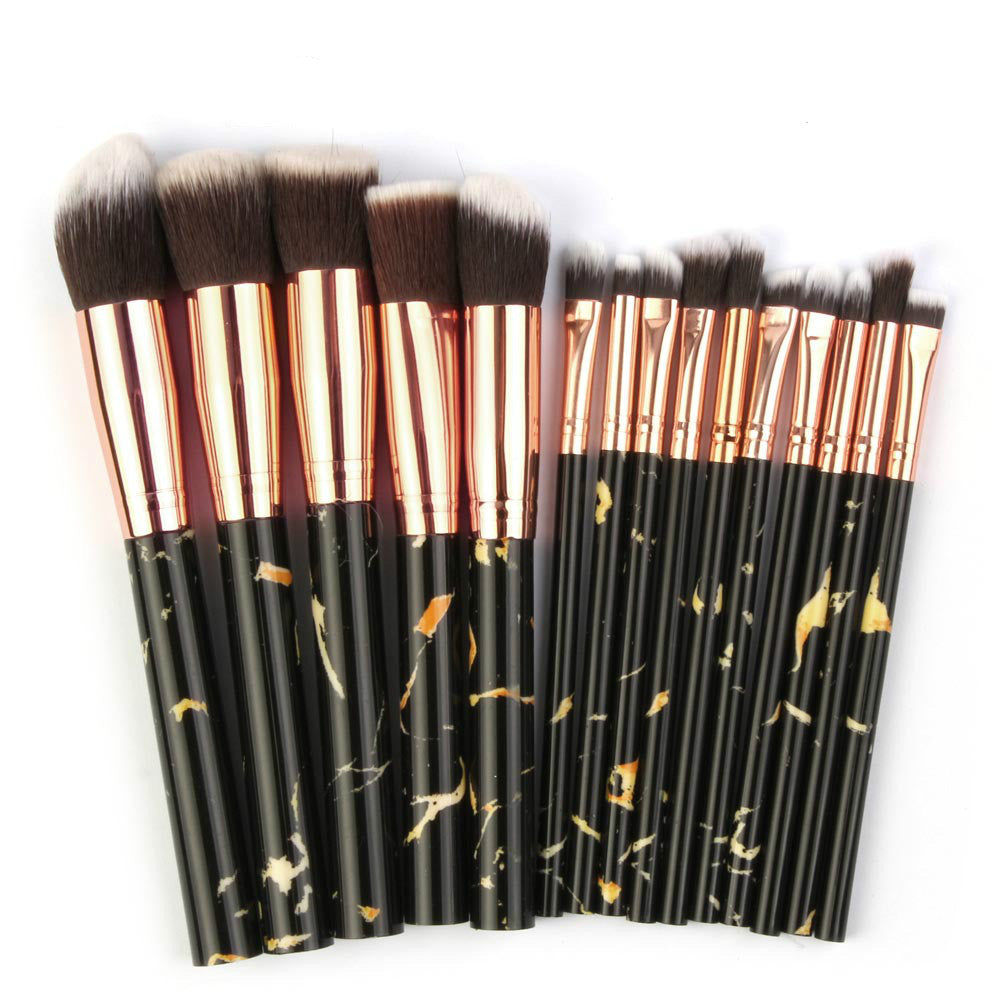 Set of 15 marbling makeup brushes Pi-Mart