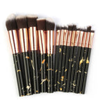Set of 15 marbling makeup brushes Pi-Mart