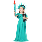 Children's Statue Of Liberty Cos Costume Ancient Greek Dress Lootquake LLC