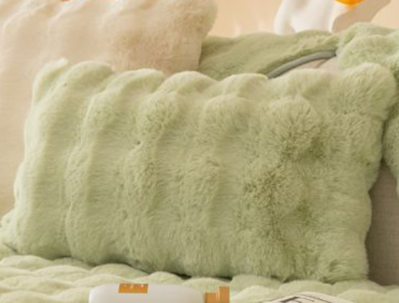 Winter Thickened Rabbit Plush Modern Sofa Cushion Pi-Mart