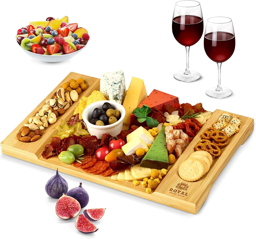 Bamboo Cheese Board & Cutting Board Kitchen Supplies Pi-Mart