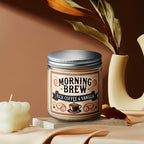 Morning Brew Rich Coffee & Vanilla Scented Candle, Hand-Poured Soy Wax, Single-Wick, Resin Jar with Glitter Embellishment, for Home Aromatherapy, Stress Relief, Decorative Gift for Holidays - Christmas, Easter, Thanksgiving, Lootquake LLC
