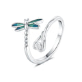 Blue Dragonfly Ring Female Exquisite Epoxy