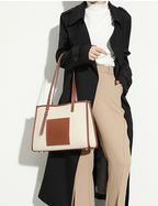 Women tote bag trendy fashion simple large capacity ladies shoulder bag 8001 - SJB-DIAMOND ELITES