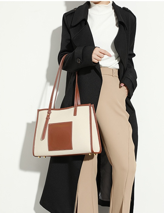 Women tote bag trendy fashion simple large capacity ladies shoulder bag 8001 - SJB-DIAMOND ELITES