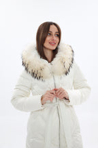 Genuine Fur Trim Down Fill Coat