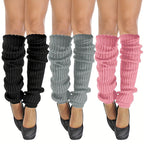 3 Pairs Of Ribbed-knitting Leg Warmer, Fashionable Winter Thermal JK Streetwear Casual Long Leg Warmer Socks For Women And Girls Lootquake LLC
