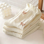 9 Pairs Floral & Bow Print Socks, Sweet & Cute Ruffle Socks, Women's Stockings & Hosiery Lootquake LLC