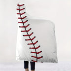 1pc Baseball Hooded Blanket Thick Nap Wearable Blanket Magic Blanket Hooded Cape Cozy Warm Soft Blanket For Sofa Office Bed And Travelling Lootquake LLC