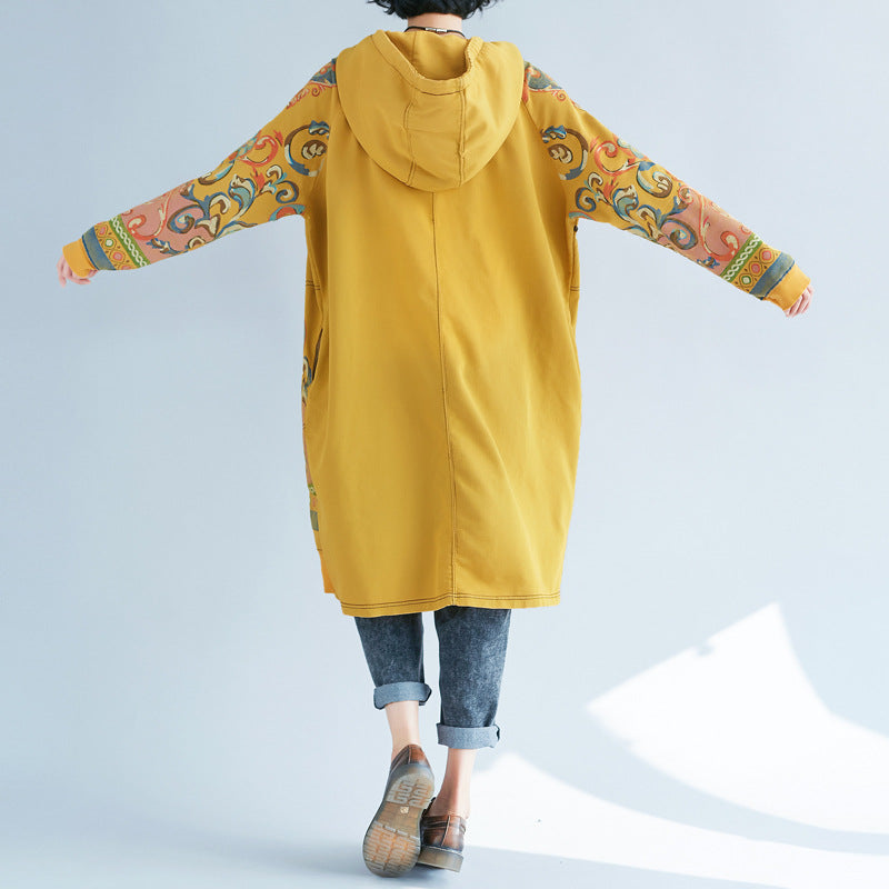 Women's printed long hoodie Pi-Mart