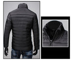 Men's Thickened Down Jacket - 100% White Goose Down Filled Loose Fit Coat