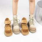 Distressed Thick Bottom Mid-calf Vintage Martin Boots Pi-Mart