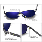 Luxury Men Business Classic Sunglasses High Quality Metal Frame and Polarized Glasses on Sunglasses With UV400 Protection - SJB-DIAMOND ELITES