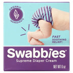 Swabbies Su preme Organic Natural Diaper Cream, 6 oz. Jar
