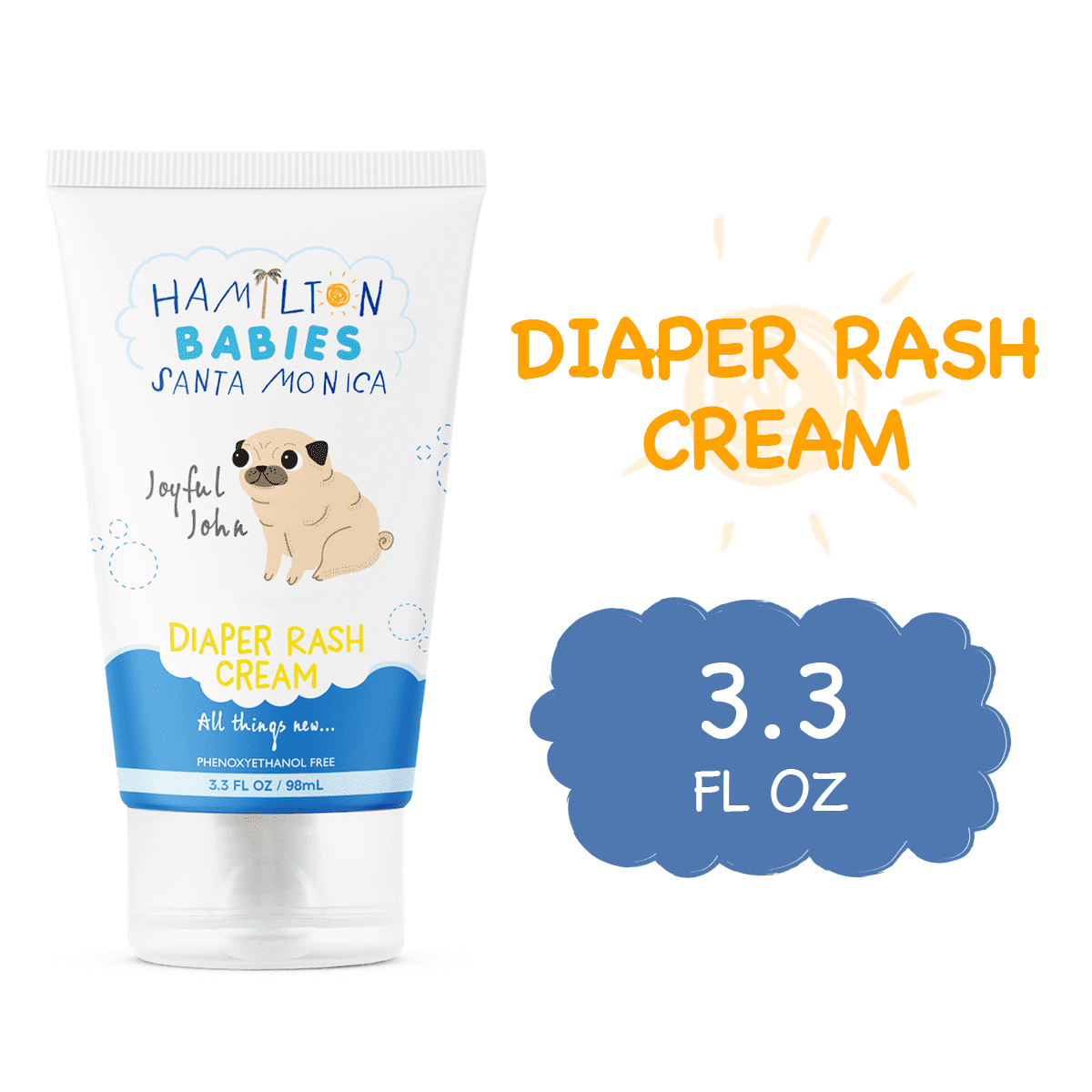 Hamilton Babies Joyful John Diaper Rash Cream, 1 Ct, 3.3 fl oz